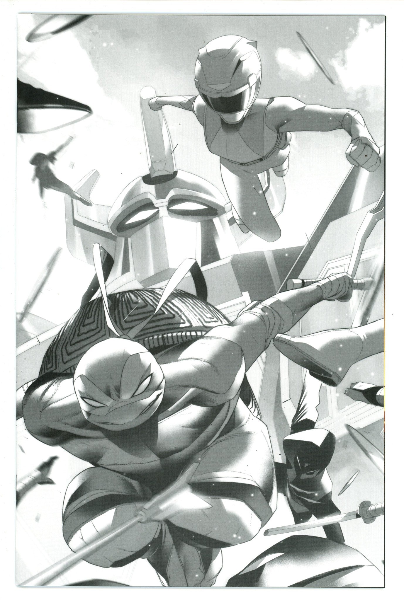 Mighty Morphin Power Rangers / Teenage Mutant Ninja Turtles II 1 Dimeo Incentive Variant NM+ (2022)