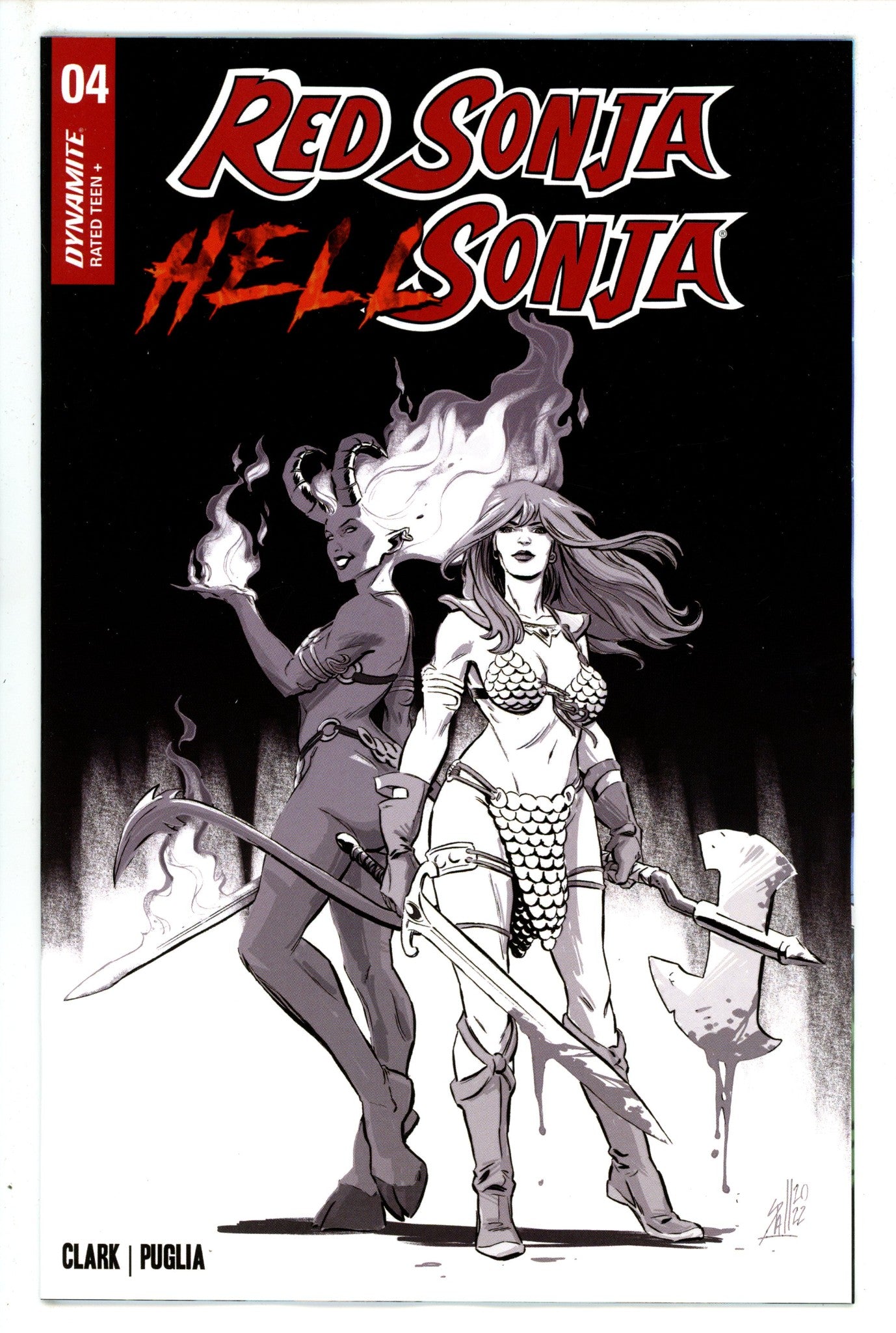 Red Sonja Hell Sonja 4 Spalletta B&W Incentive Variant (2023)