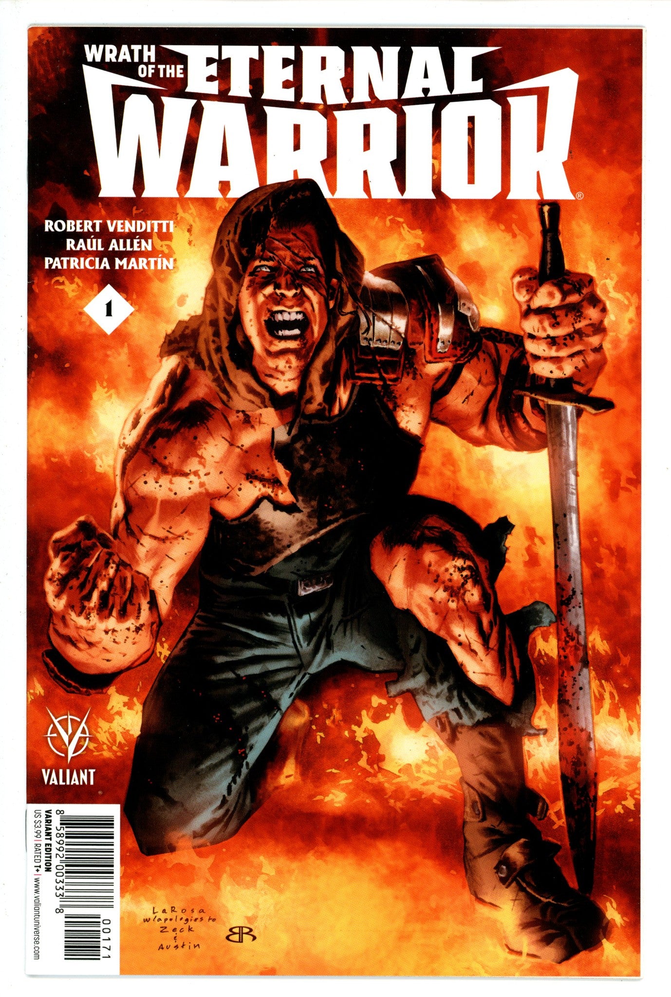 Wrath of the Eternal Warrior 1 Larosa Incentive Variant (2015)