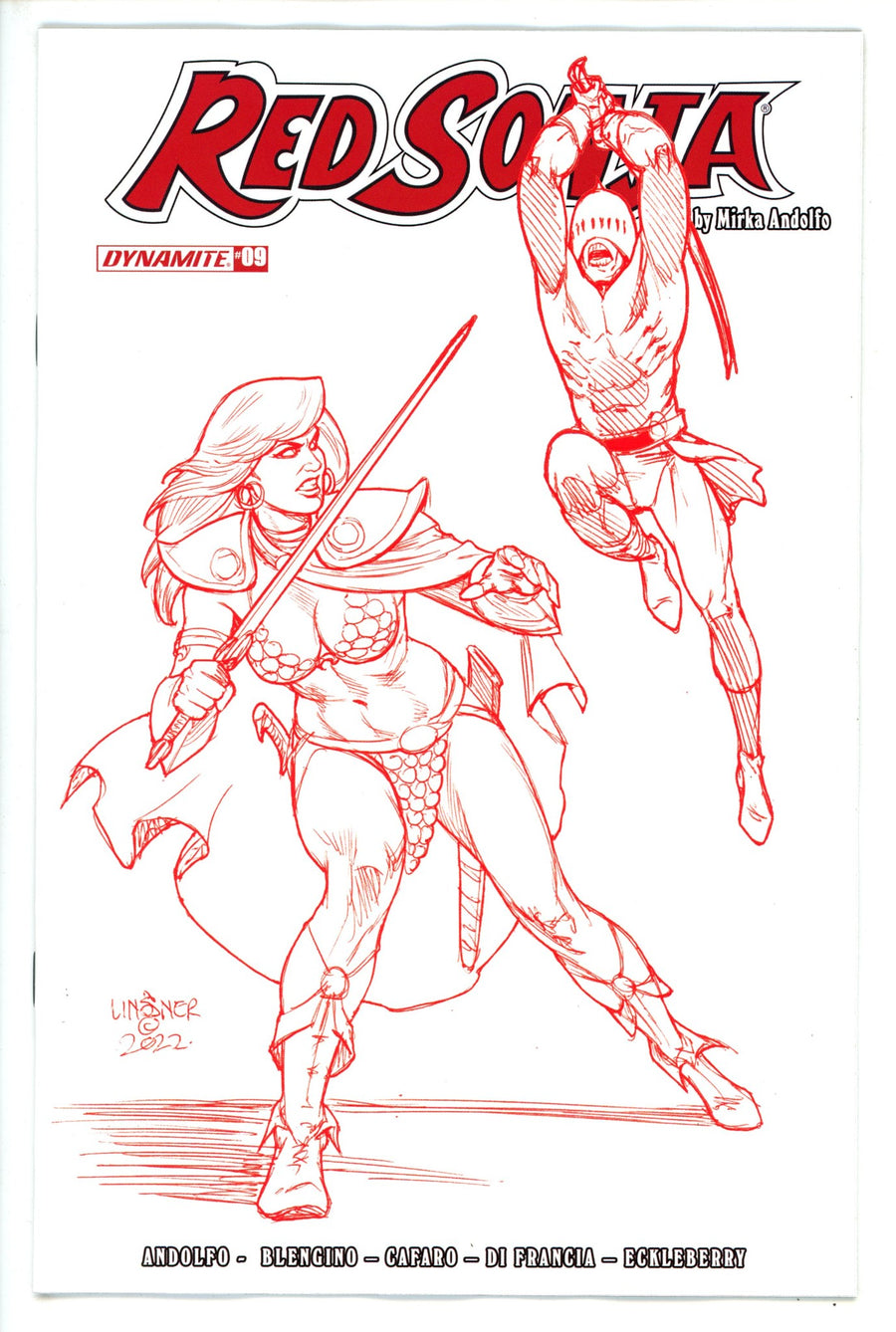 Red Sonja Vol 6 9 Linsner Variant (2022)