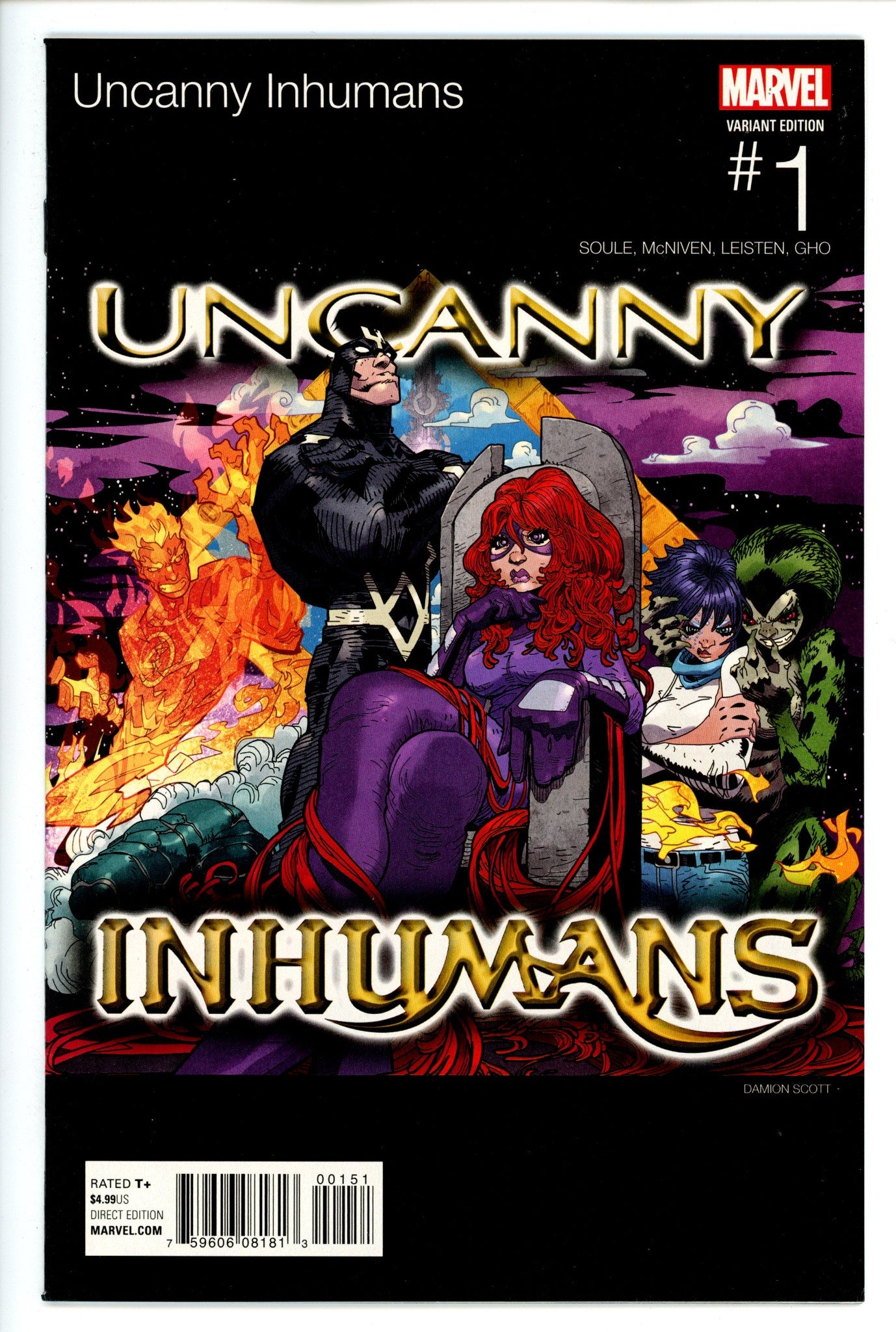 Uncanny Inhumans 1 Variant-Marvel-CaptCan Comics Inc