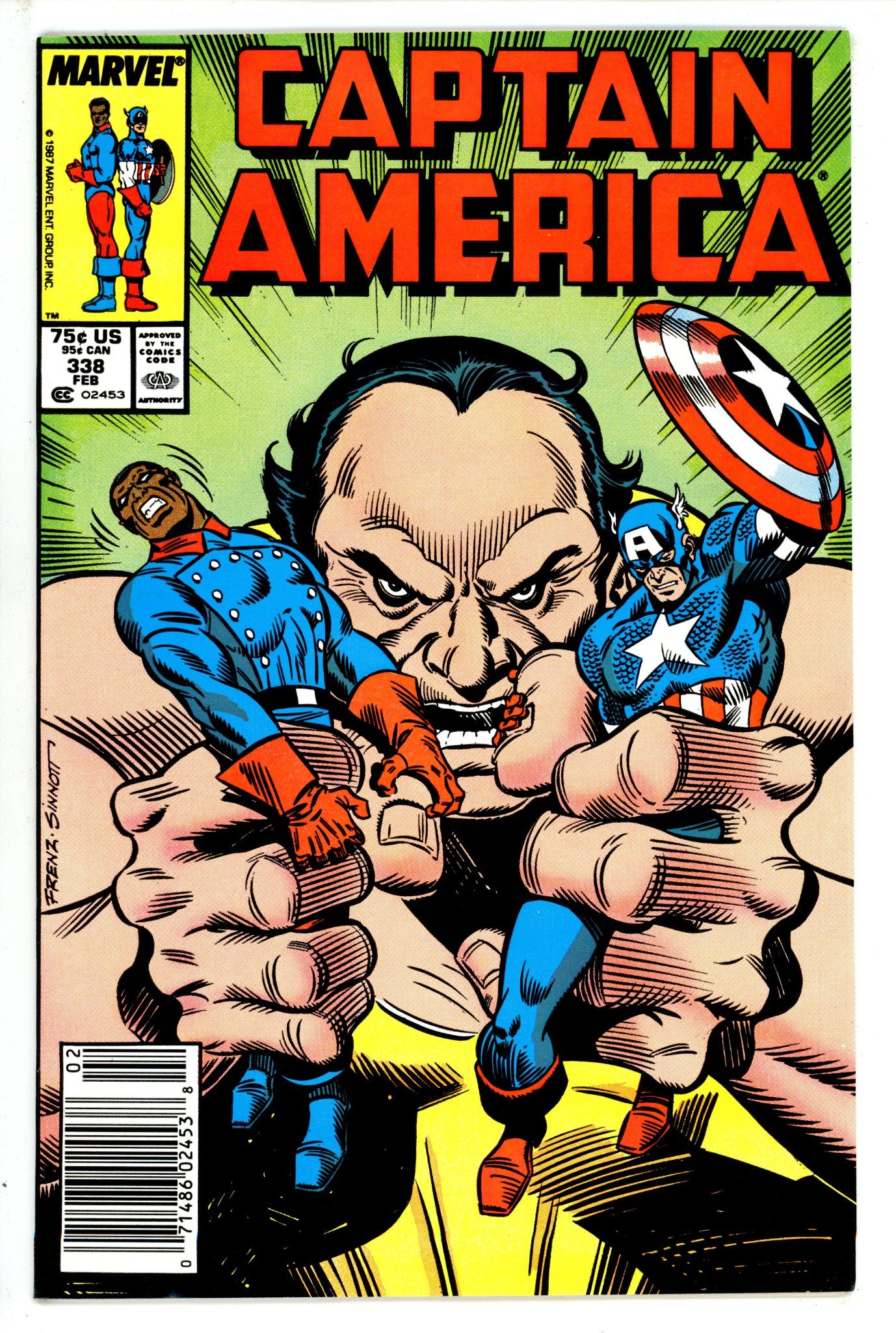 Captain America Vol 1 338 Newsstand (1987)