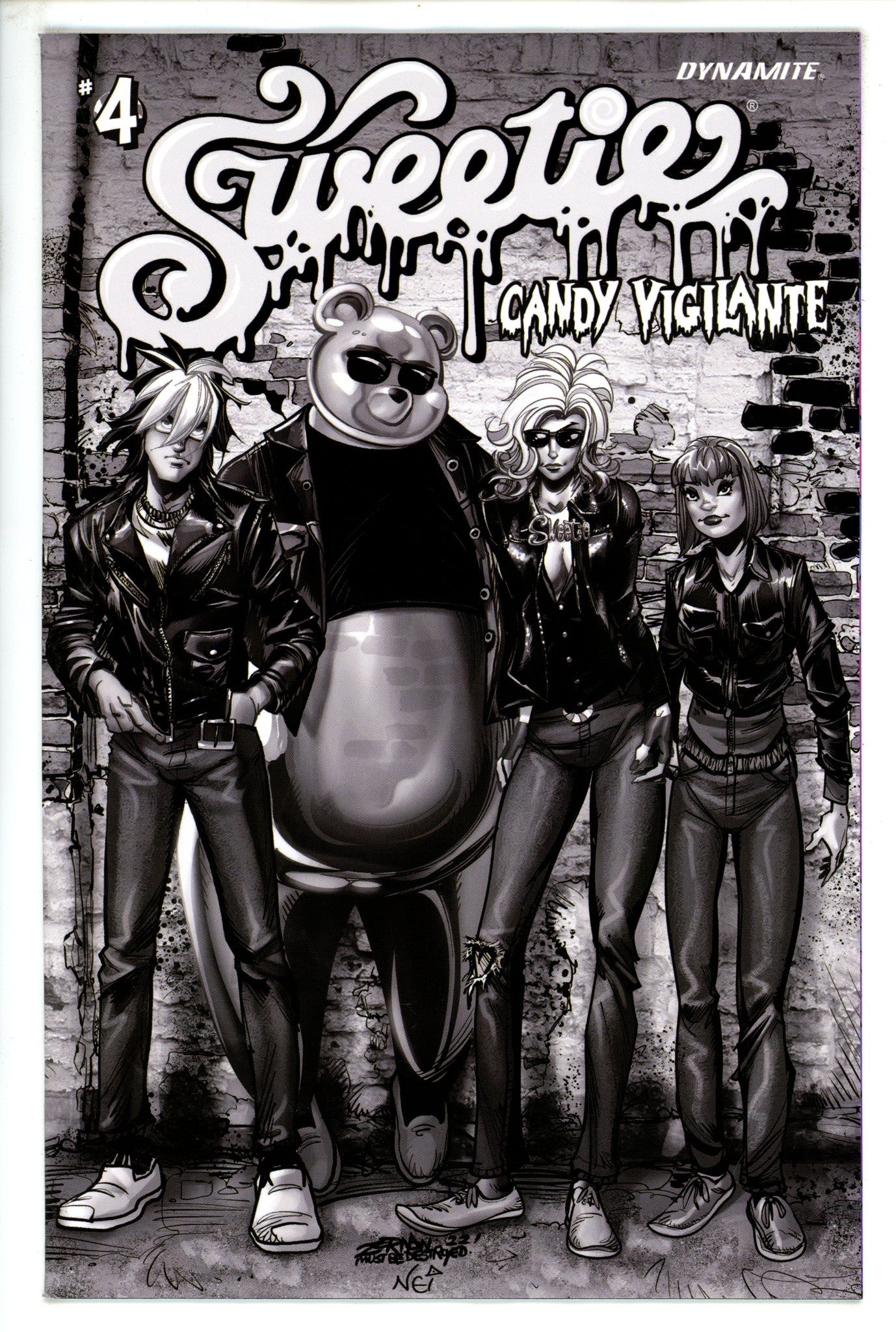 Sweetie Candy Vigilante 4 Zornow B&W Homage Incentive Variant (2023)