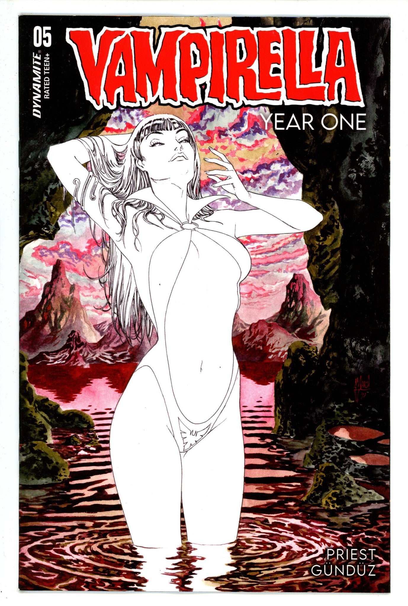 Vampirella Year One 5 March B&W Incentive Variant (2023)