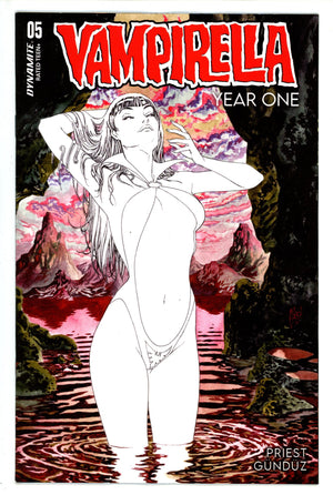 Vampirella Year One 5 March B&W Incentive Variant (2023)