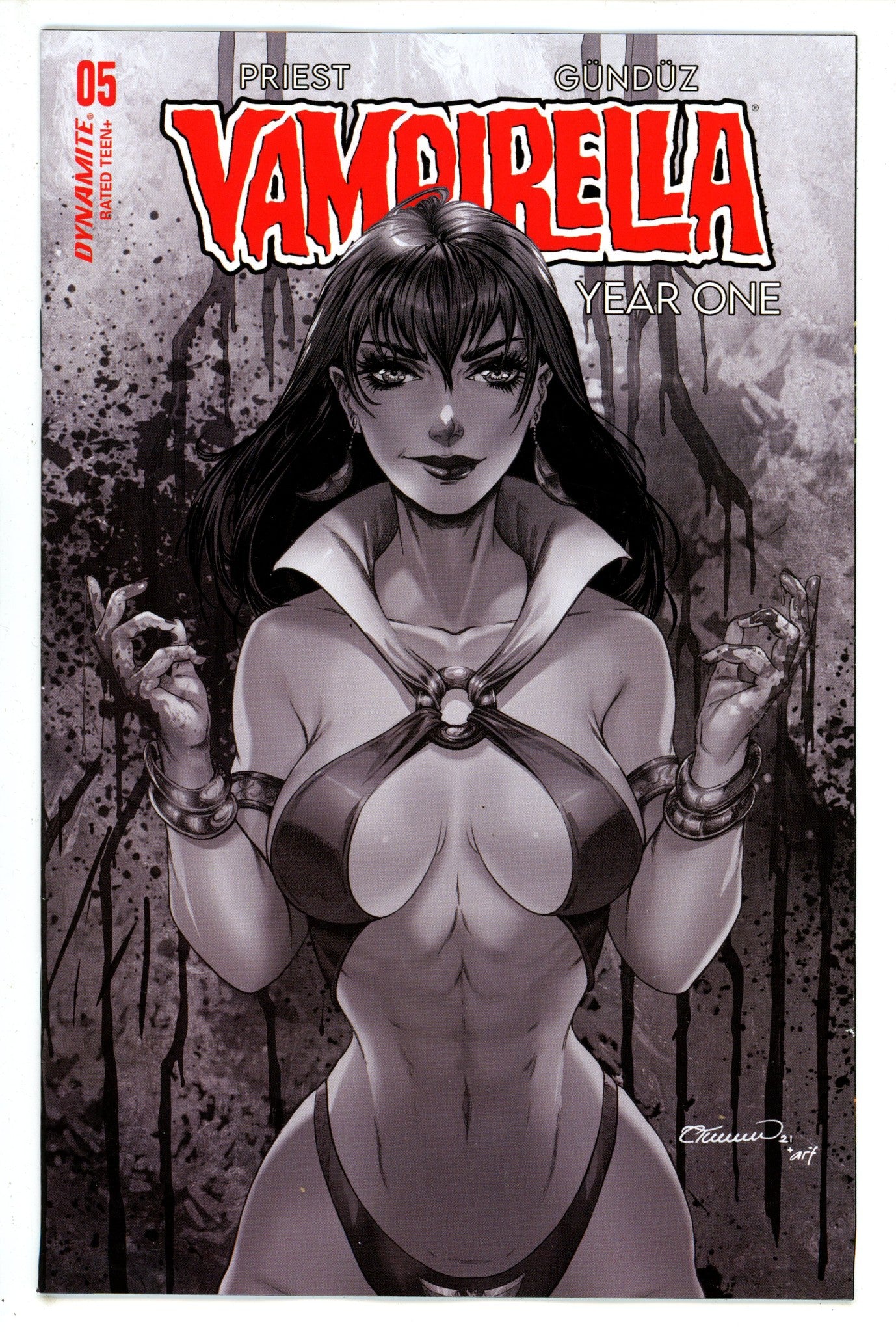Vampirella Year One 5 Turner B&W Incentive Variant (2023)