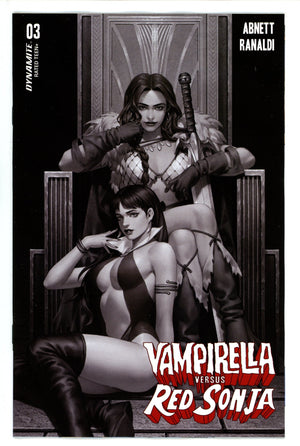Vampirella vs Red Sonja 3 Yoon B&W Incentive Variant (2023)