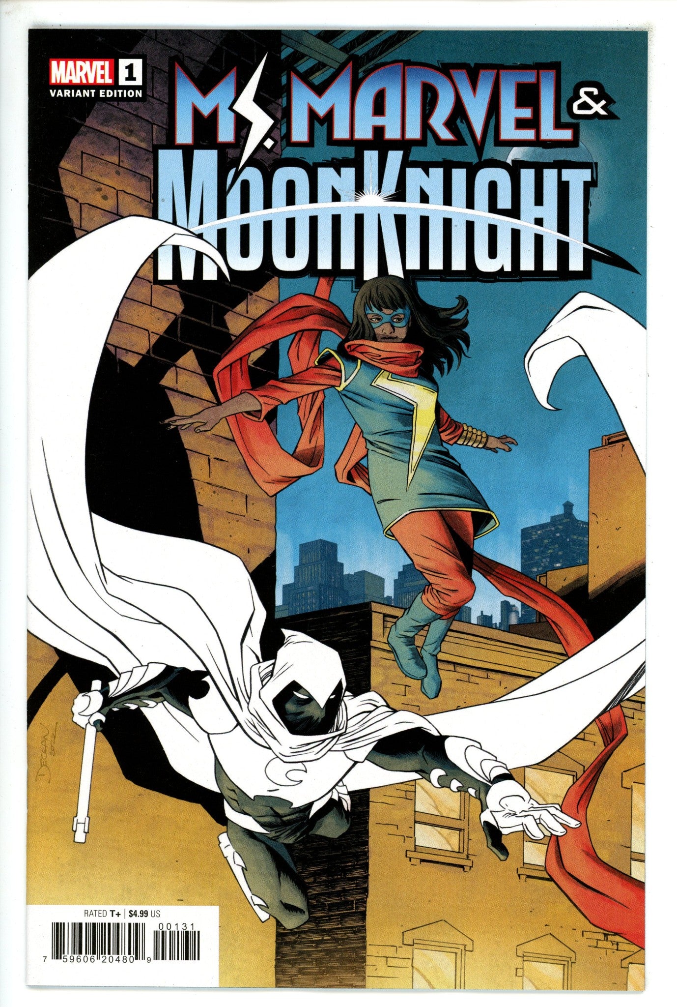 Ms. Marvel and Moon Knight 1 Shalvey Variant (2022)