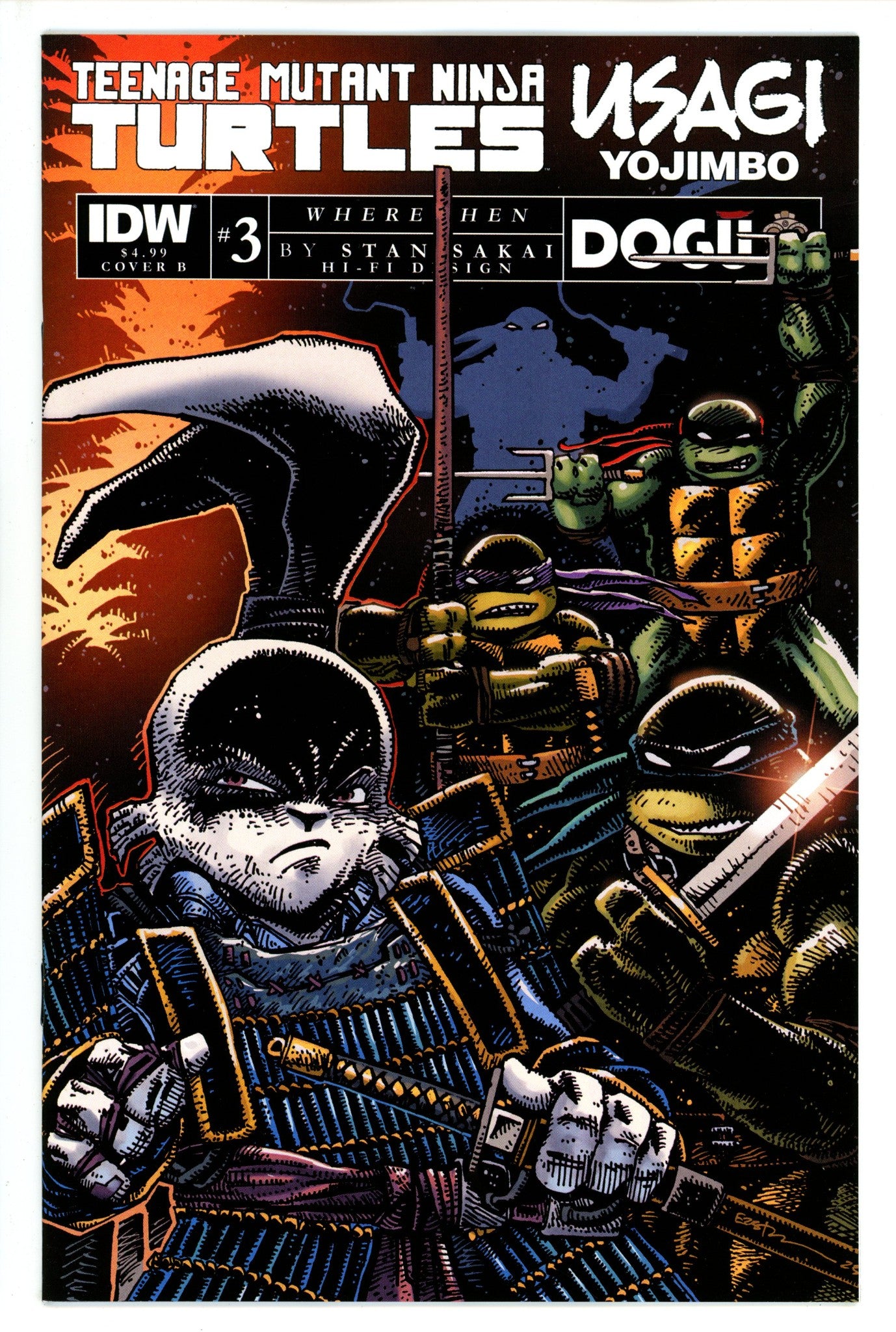 Teenage Mutant Ninja Turtles / Usagi Yojimbo Wherewhen 3 Eastman Variant (2023)