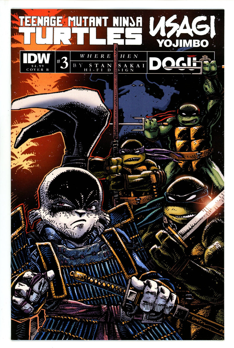 Teenage Mutant Ninja Turtles / Usagi Yojimbo Wherewhen 3 Eastman Variant (2023)