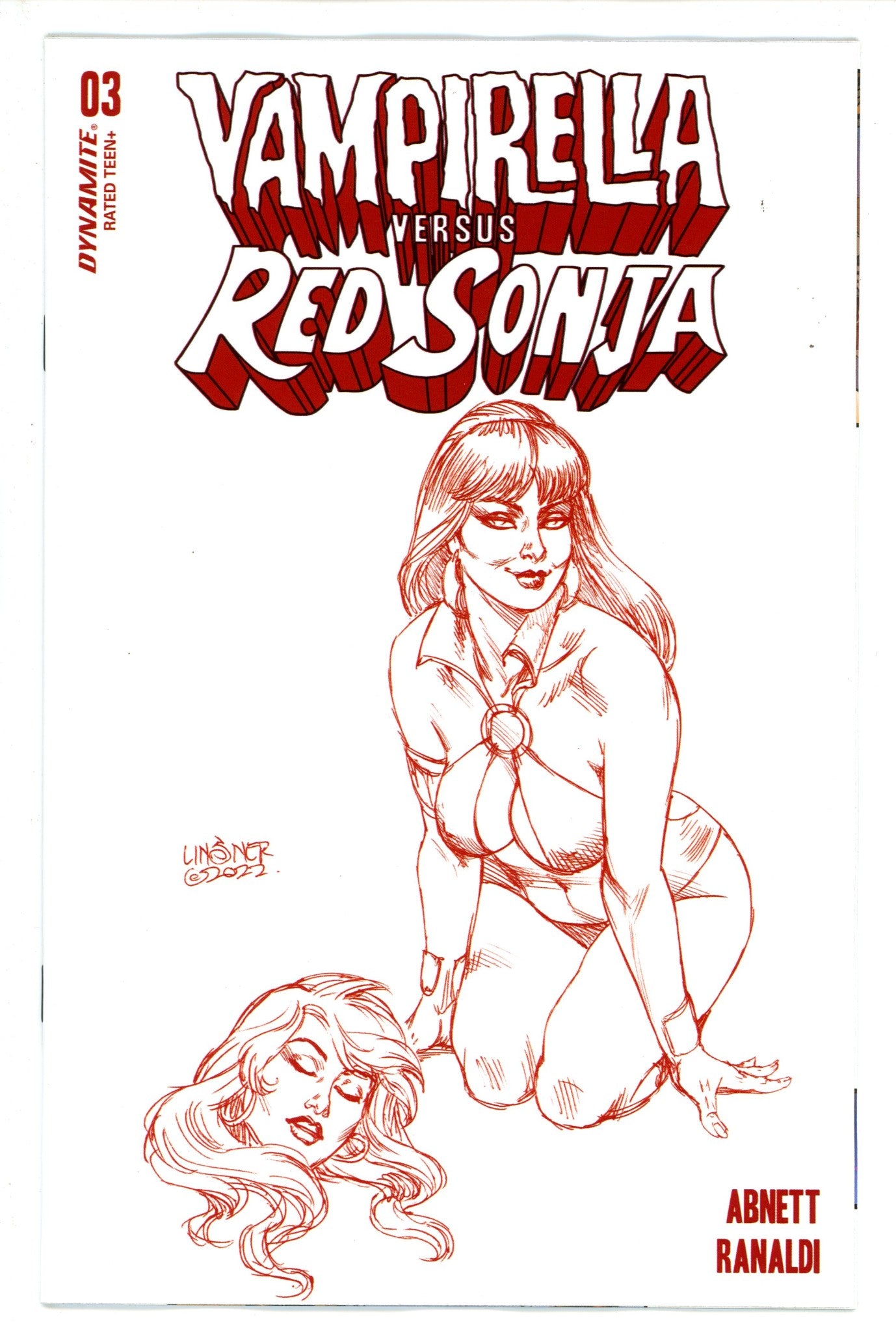 Vampirella vs Red Sonja 3 Linsner Virgin Incentive Variant (2023)