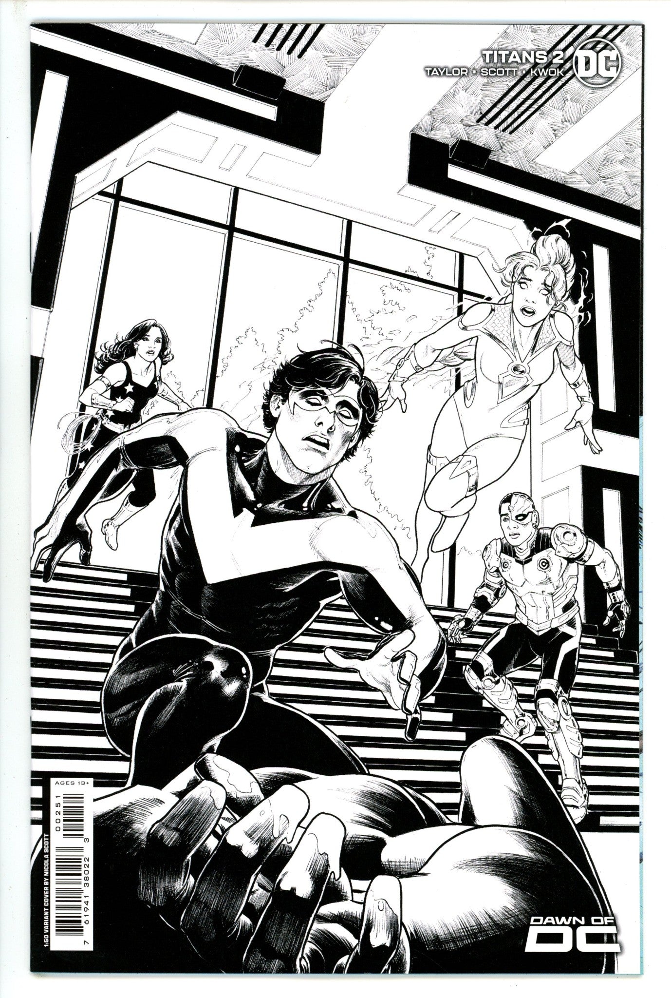 Titans Vol 4 2 Scott B&W Incentive Variant NM- (2023)
