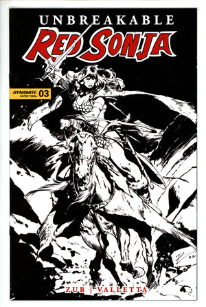Unbreakable Red Sonja 3 Torre B&W Incentive Variant (2023)