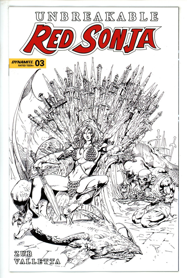 Unbreakable Red Sonja 3 Castro B&W Incentive Variant (2023)