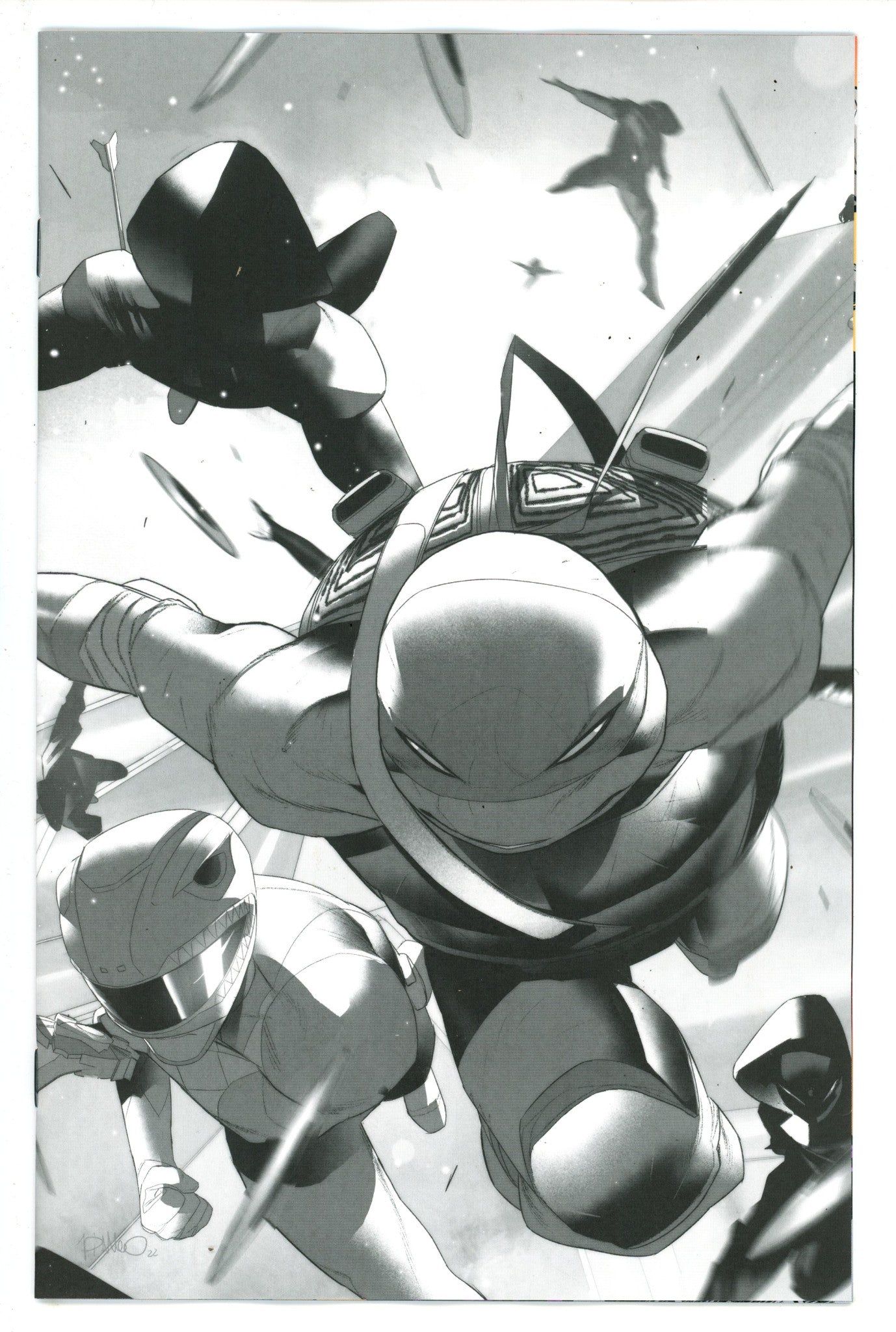 Mighty Morphin Power Rangers / Teenage Mutant Ninja Turtles II 3 Meo Incentive Variant NM+ (2023)