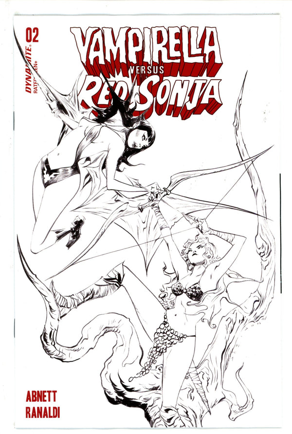 Vampirella vs Red Sonja 2 Lee B&W Variant