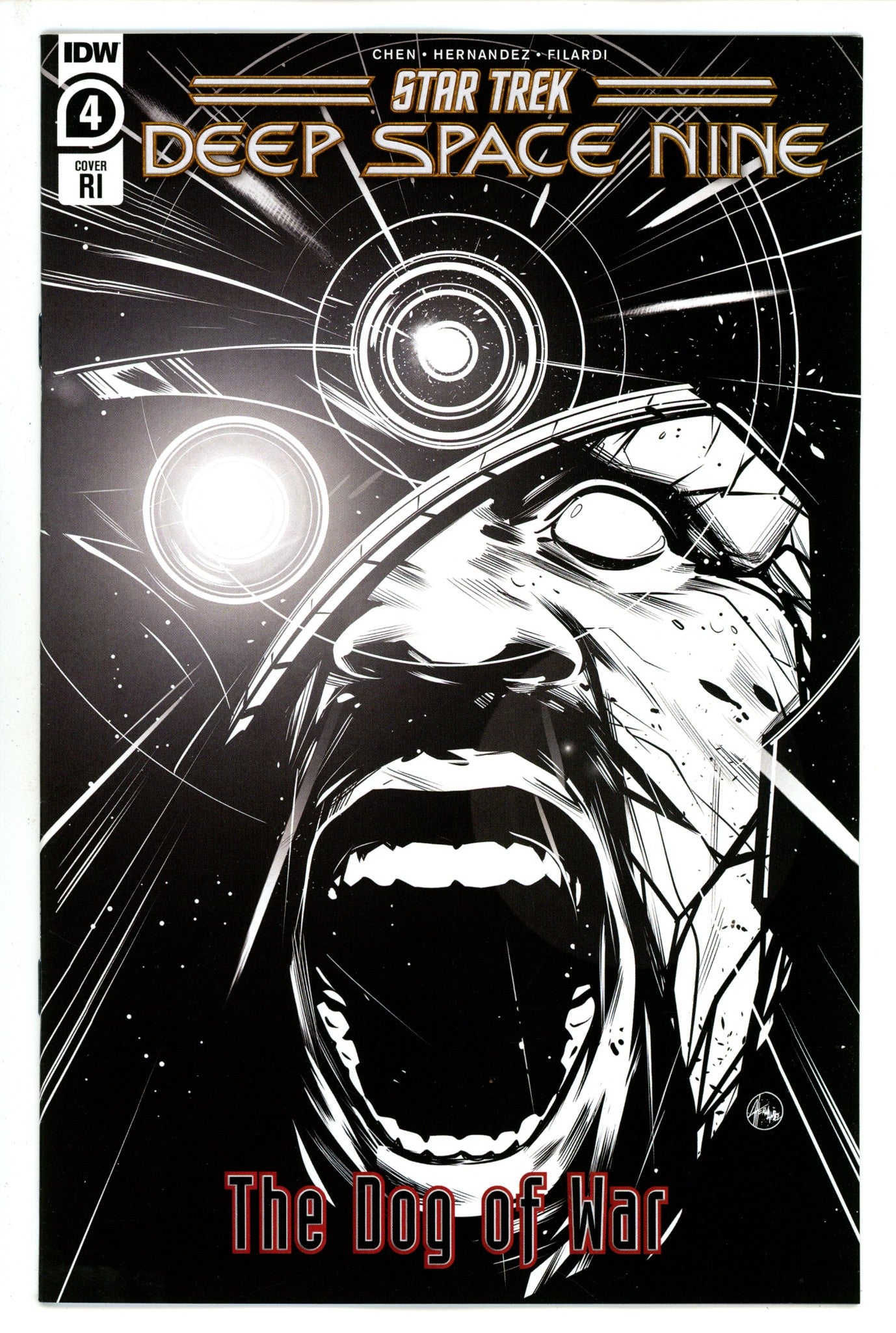 Star Trek Deep Space Nine Dog Of War 4 Hernandez B&W Incentive Variant VF/NM (2023)