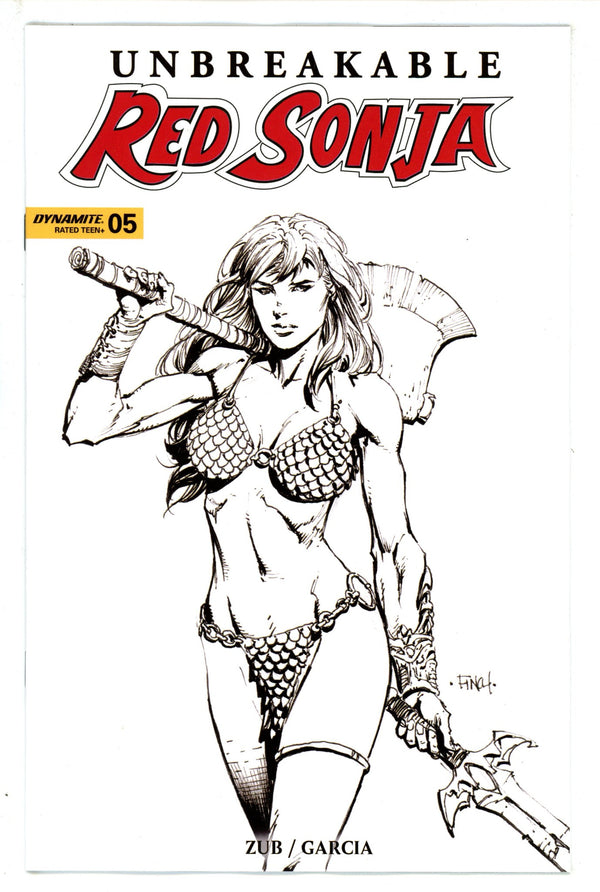 Unbreakable Red Sonja 5 Finch B&W Variant (2023)