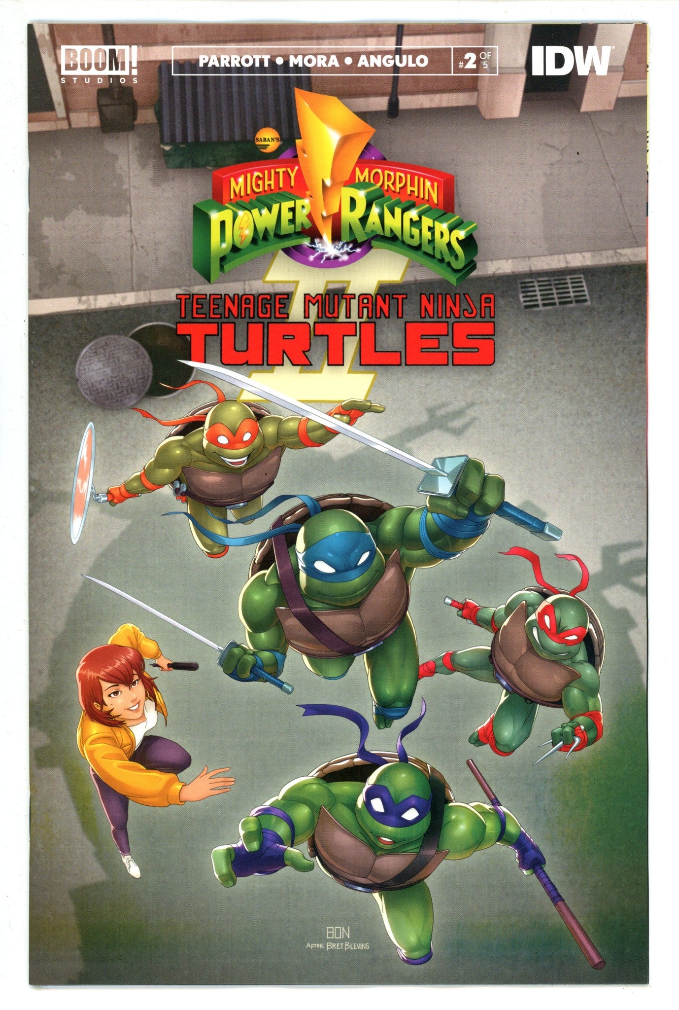 Mighty Morphin Power Rangers / Teenage Mutant Ninja Turtles II 2 Bernardo Variant (2023)