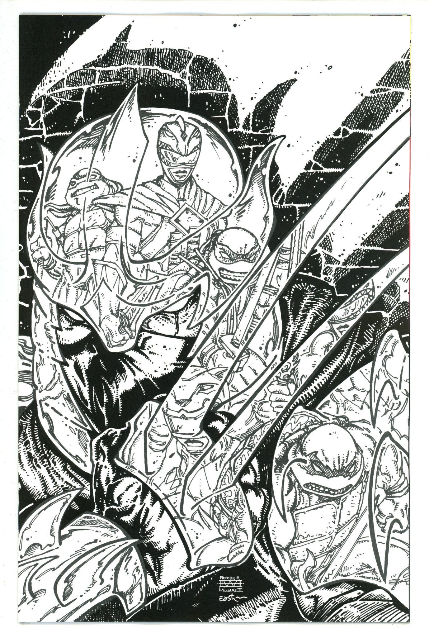 Mighty Morphin Power Rangers / Teenage Mutant Ninja Turtles II 2 Eastman Incentive Variant NM+ (2023)