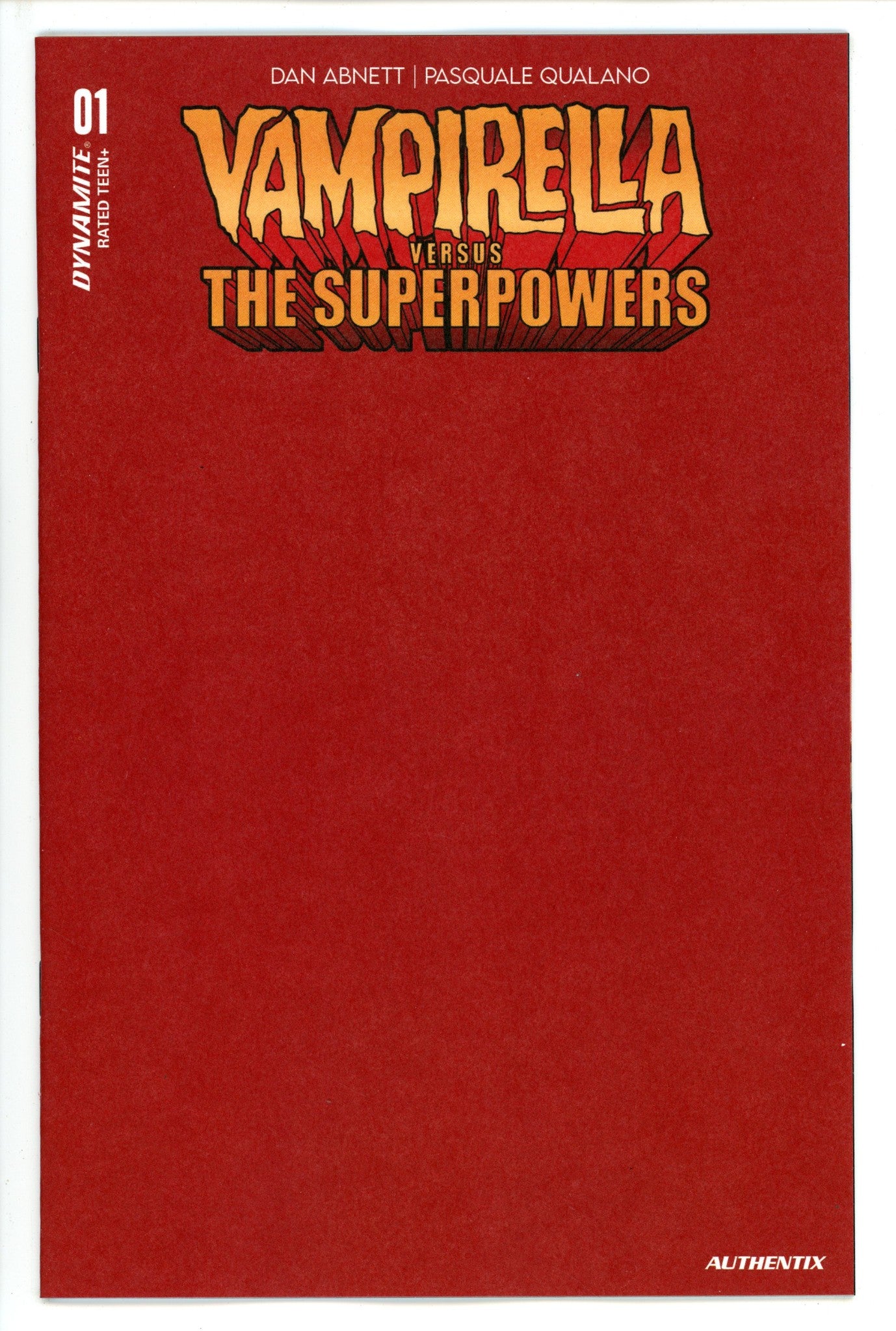 Vampirella Vs Superpowers 1 Red Blank Variant (2023)