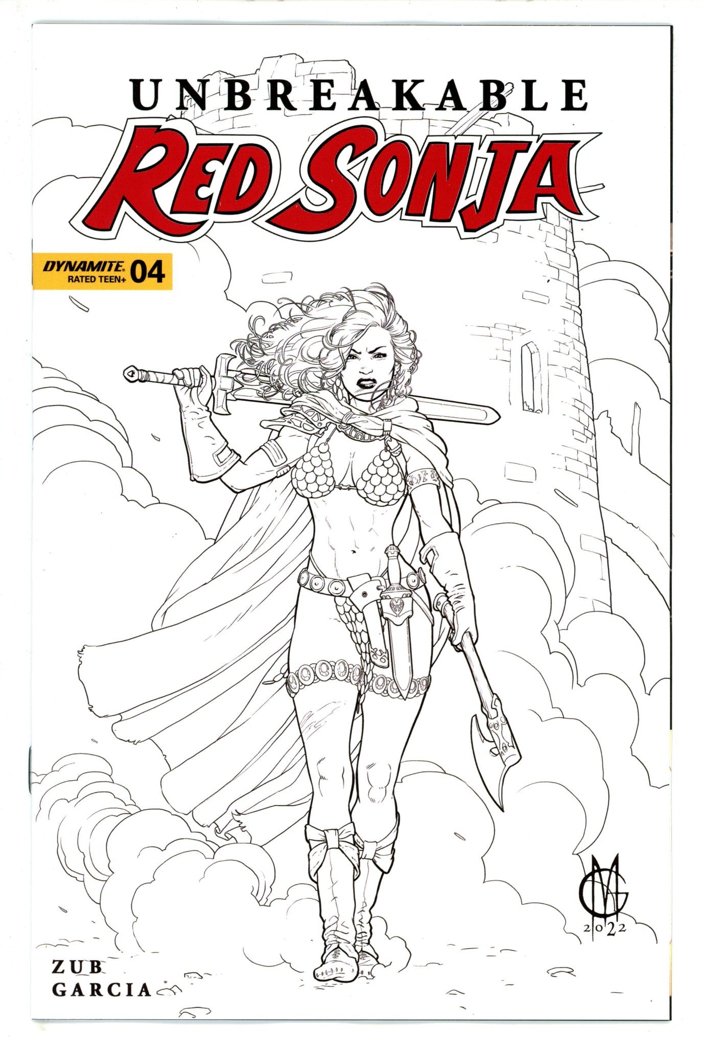 Unbreakable Red Sonja 4 Matteoni B&W Incentive Variant (2023)