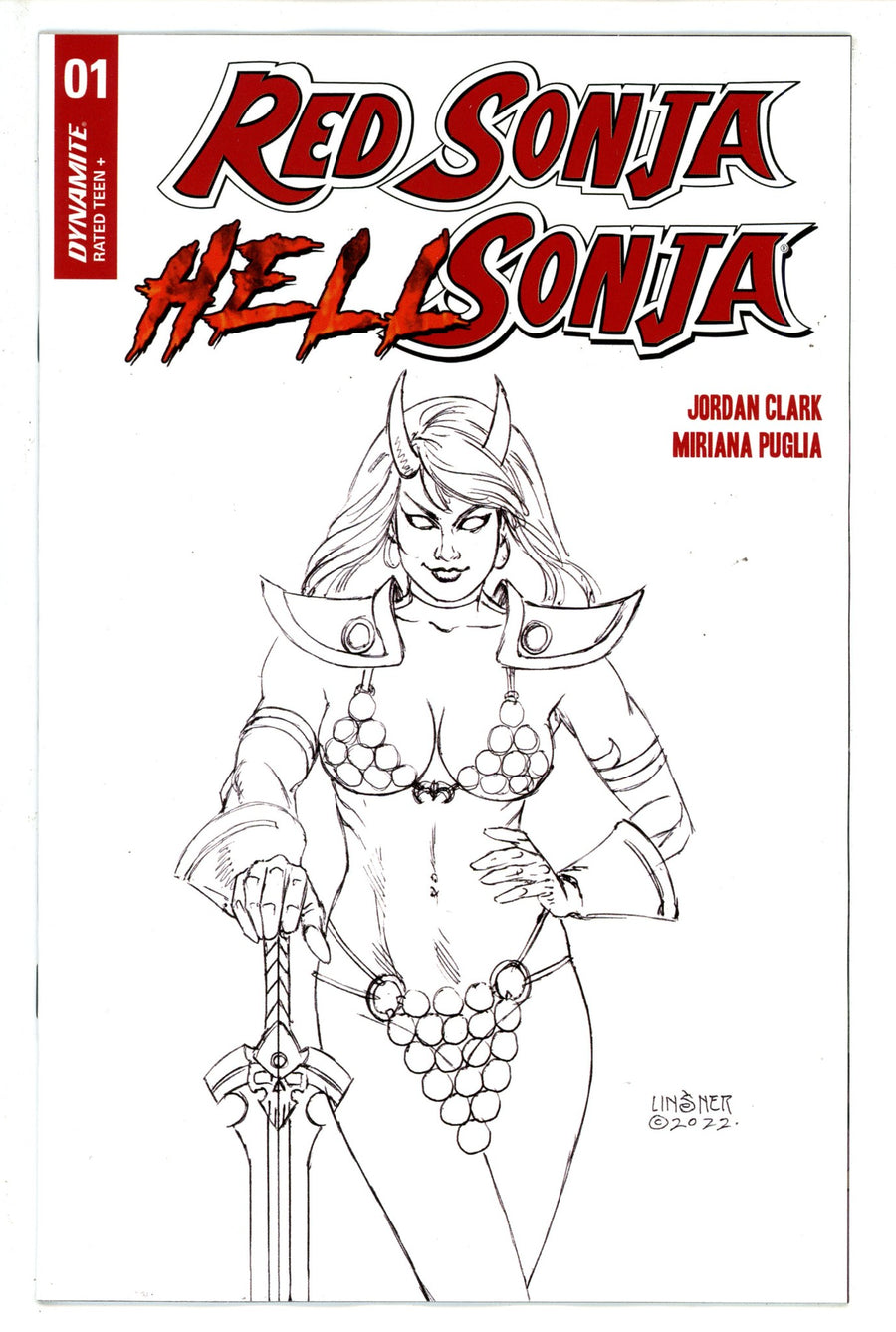 Red Sonja Hell Sonja 1 Linsner B&W Incentive Variant (2022)