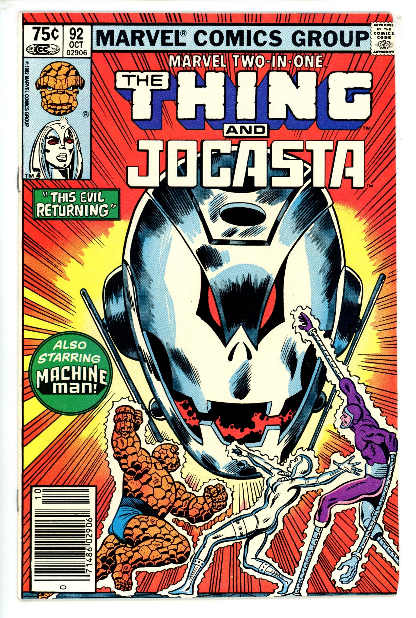 Marvel Two-in-One Vol 1 92 Canadian NM-