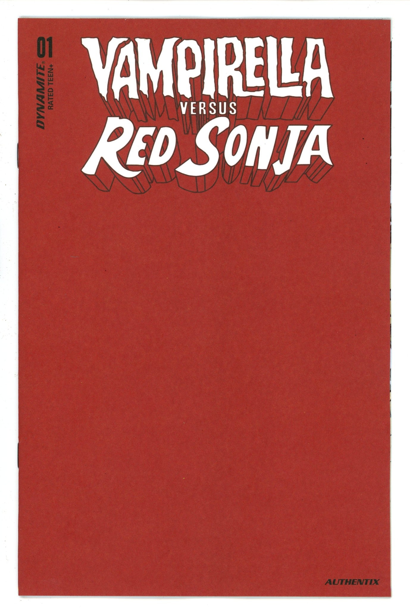 Vampirella vs Red Sonja 1 Red Blank Varint (2022)