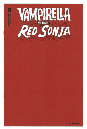 Vampirella vs Red Sonja 1 Red Blank Varint (2022)