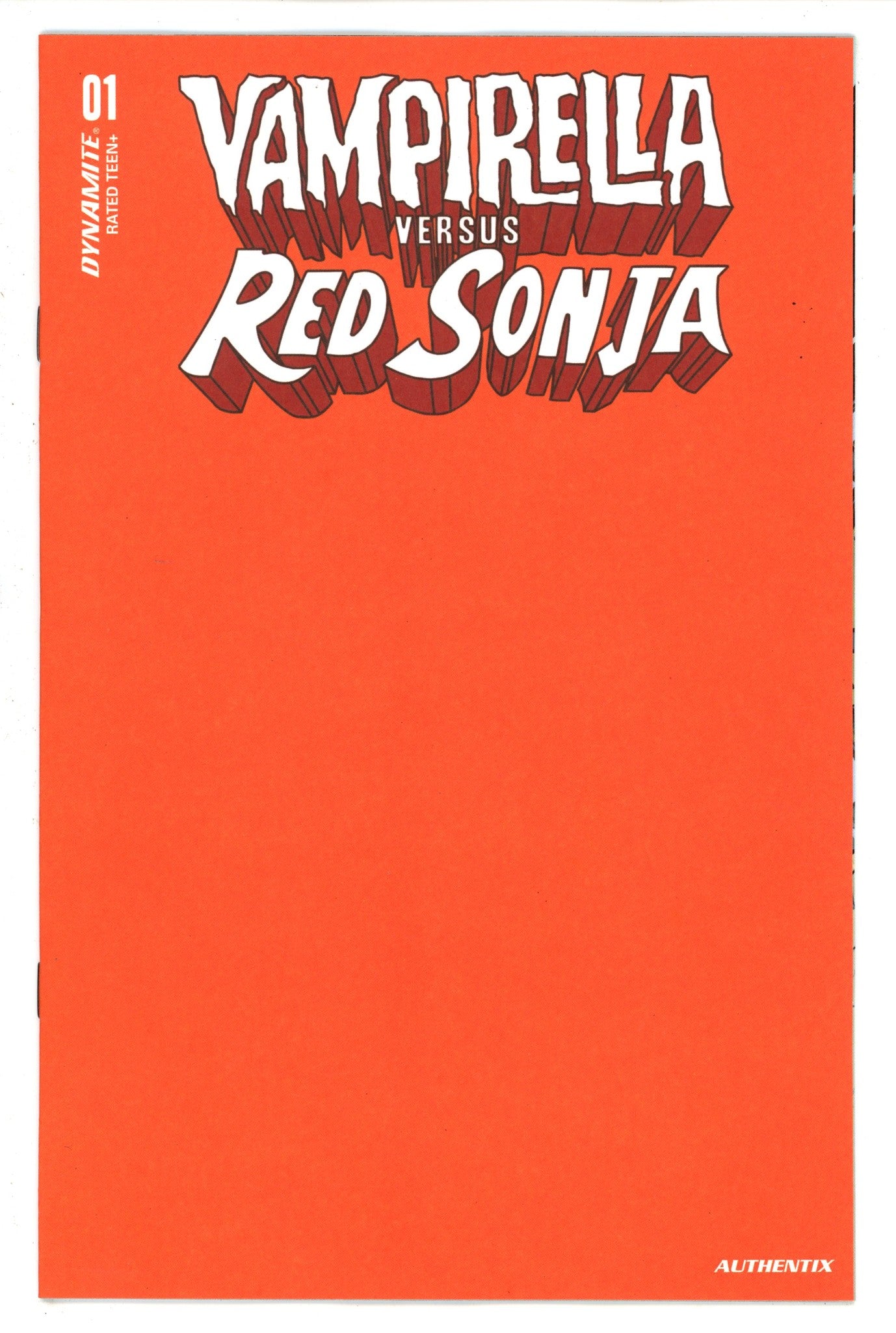 Vampirella vs Red Sonja 1 Orange Blank Variant (2022)