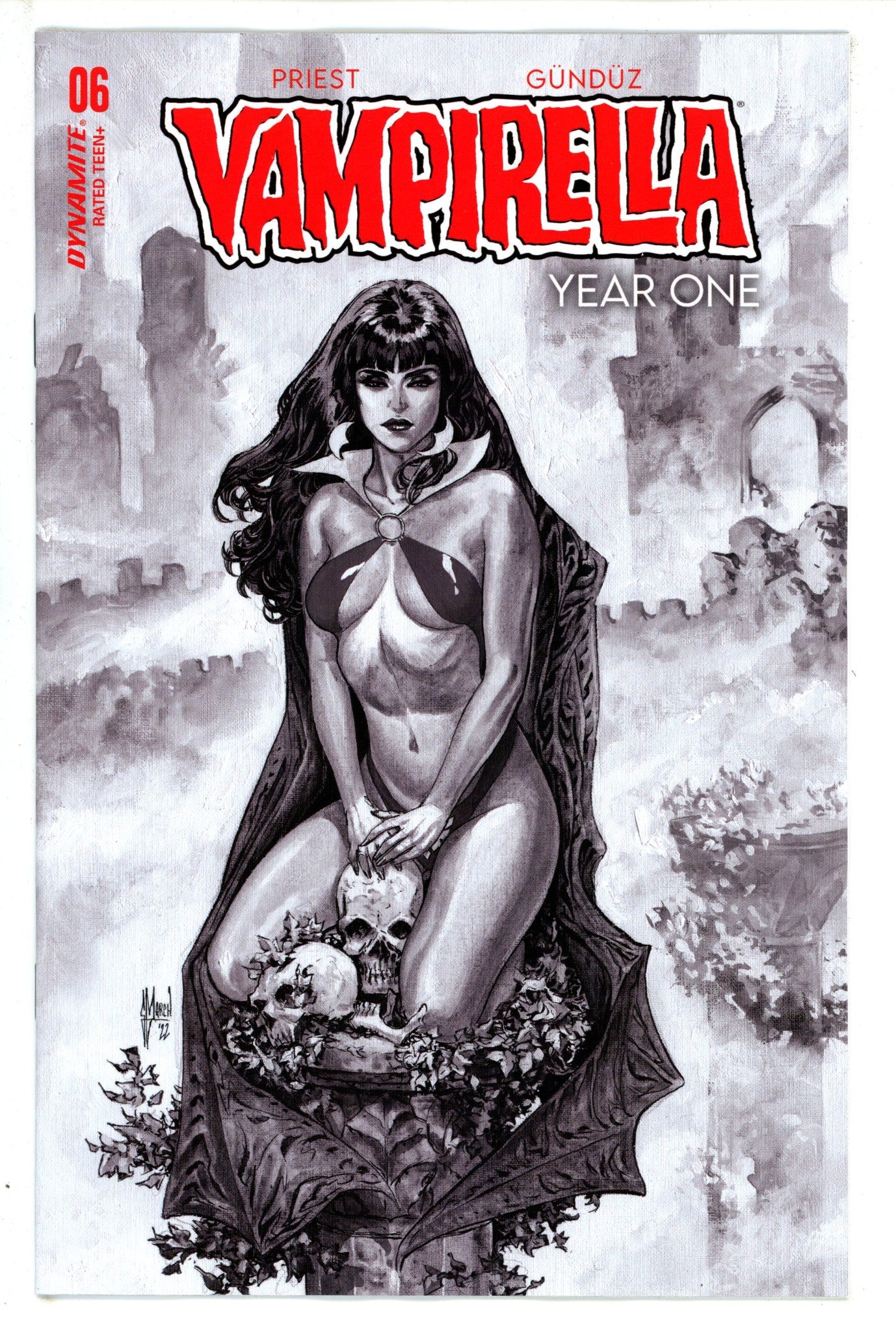 Vampirella Year One 6 March B&W Incentive Variant (2023)