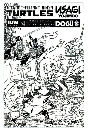 Teenage Mutant Ninja Turtles Usagi Yojimbo Wherewhen 4 Sakai B&W Incentive Variant NM (2023)