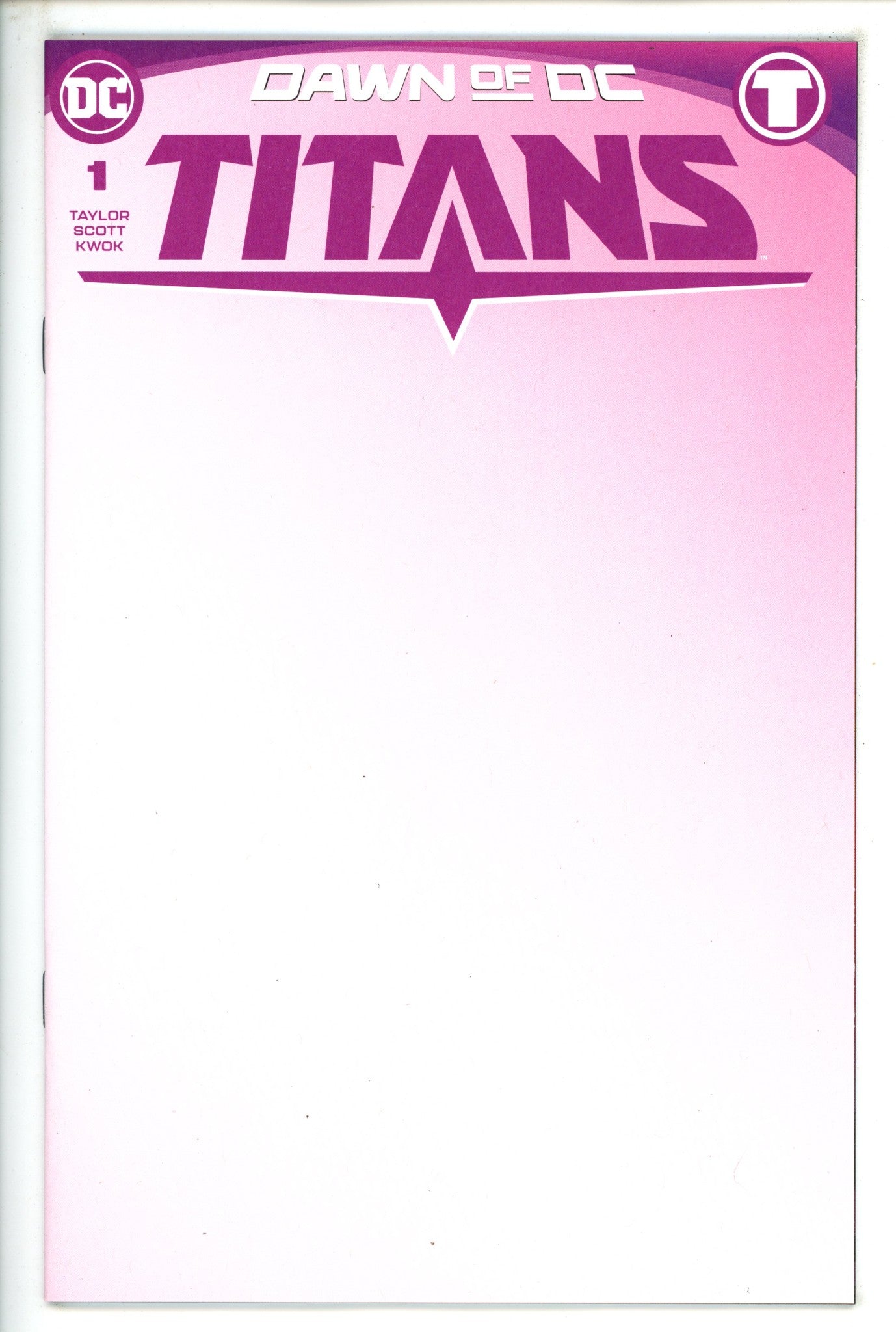Titans Vol 4 1 Blank Variant (2023)