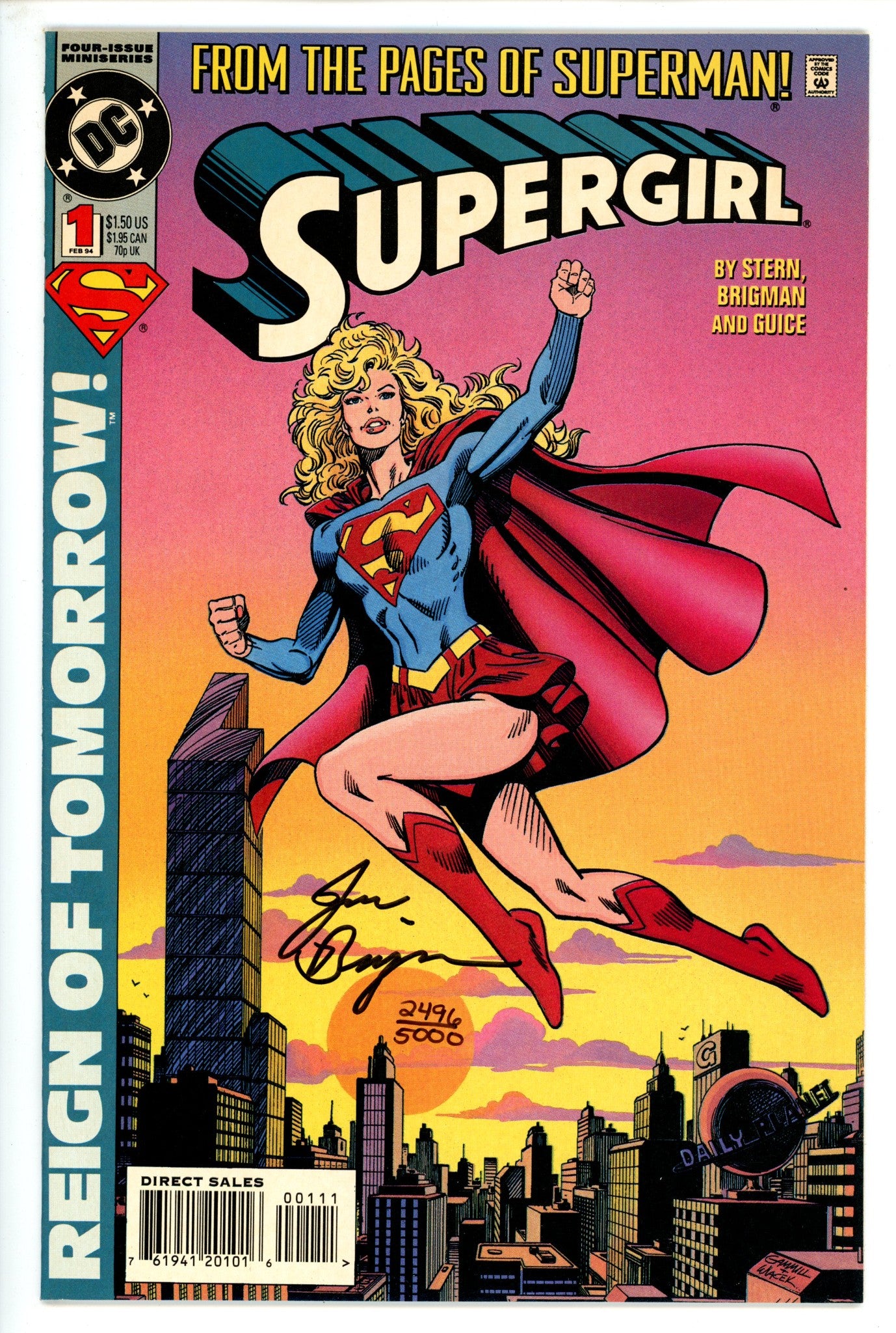 Supergirl Vol 3 1 Signed Brigman NM-