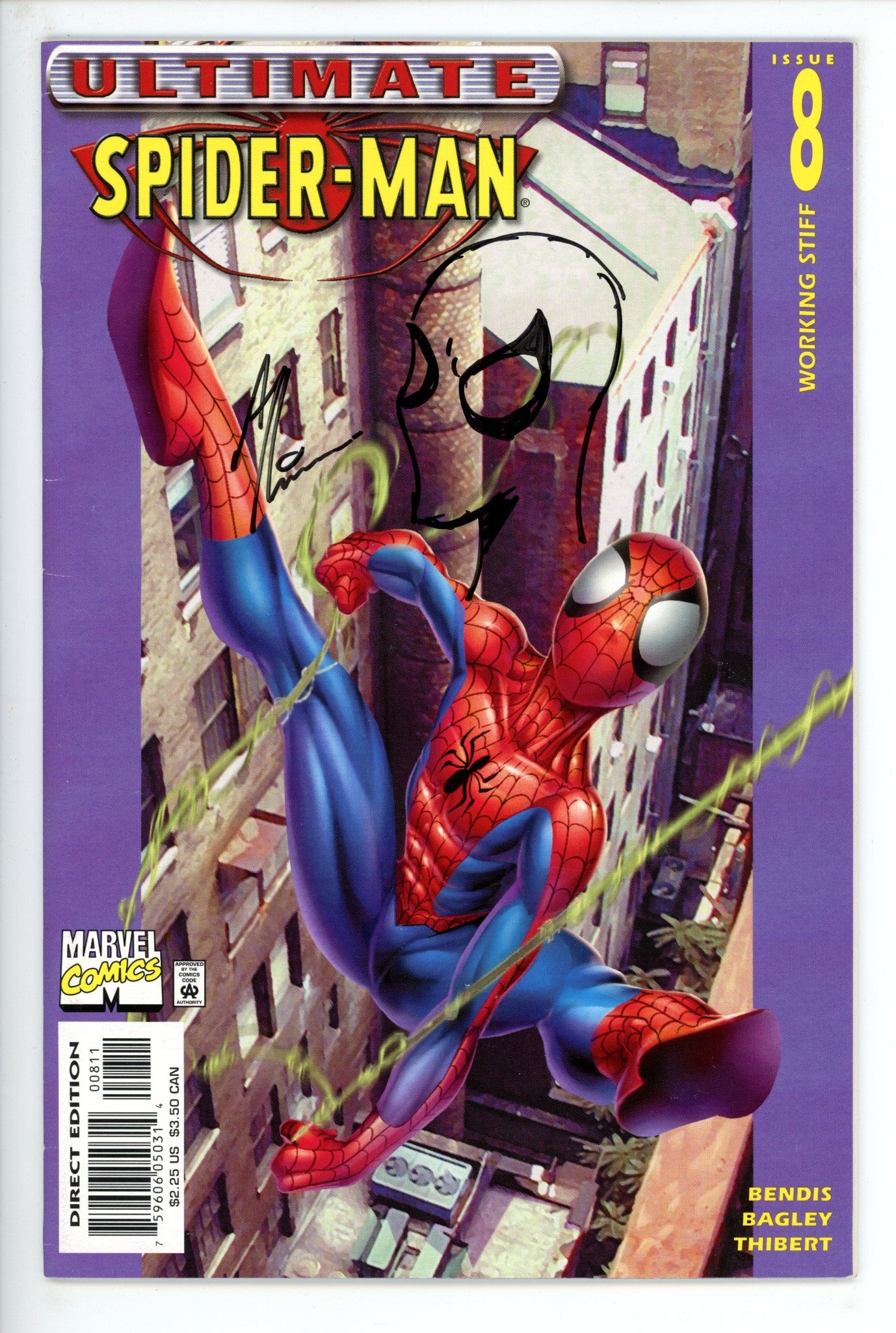 Ultimate Spider-Man 8 Signed Thibert-Marvel-CaptCan Comics Inc