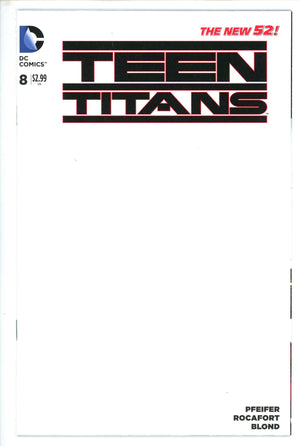 Teen Titans Vol 4 8 Blank Variant NM
