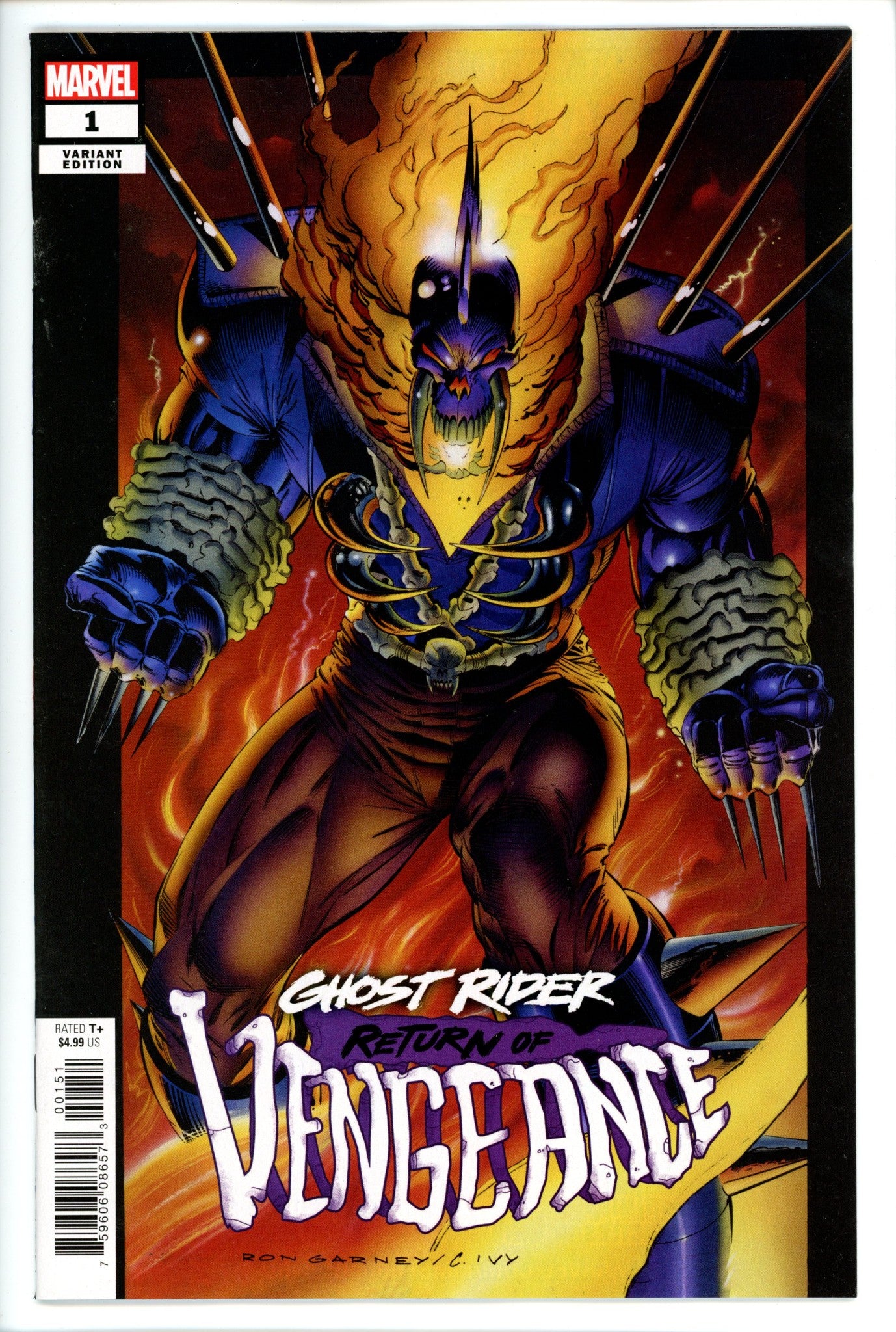 Ghost Rider Return of Vengeance 1 Garney Variant NM-Marvel-CaptCan Comics Inc