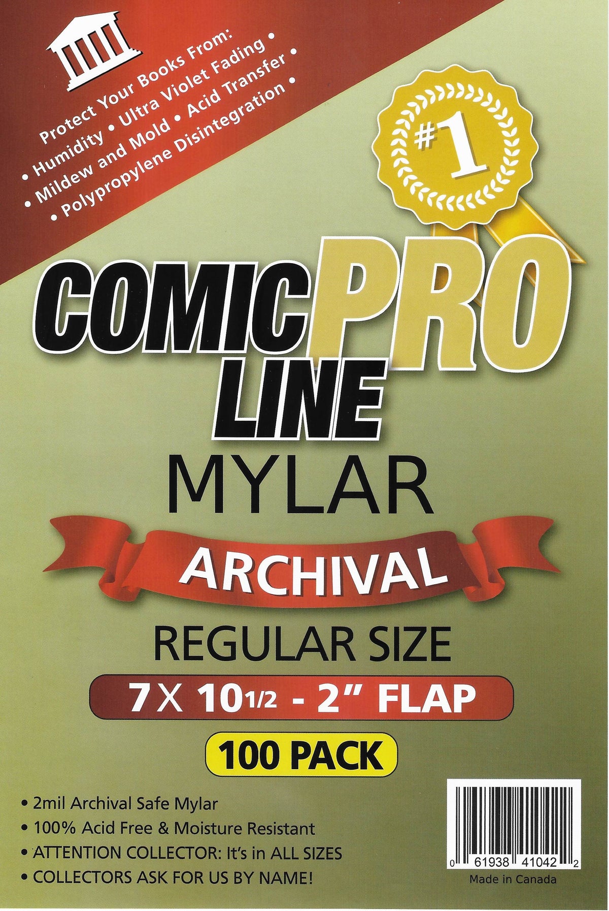 Comic Pro Line Regular 7" Mylar Bag 2mil x100