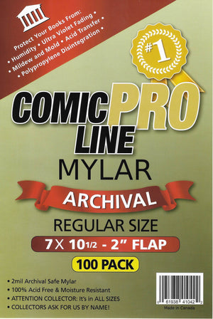 Comic Pro Line Regular 7" Mylar Bag 2mil x100