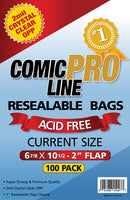 Comic Pro Line Current 6 7/8" Resealable Bag 2mil x100